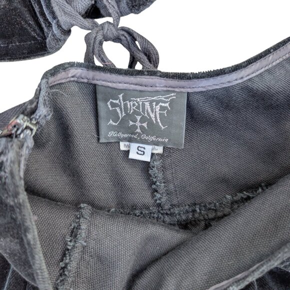 Shrine Women's Gothic Corset Top Mini Skirt Set Vintage Halloween Costume Y2K - Picture 8 of 13